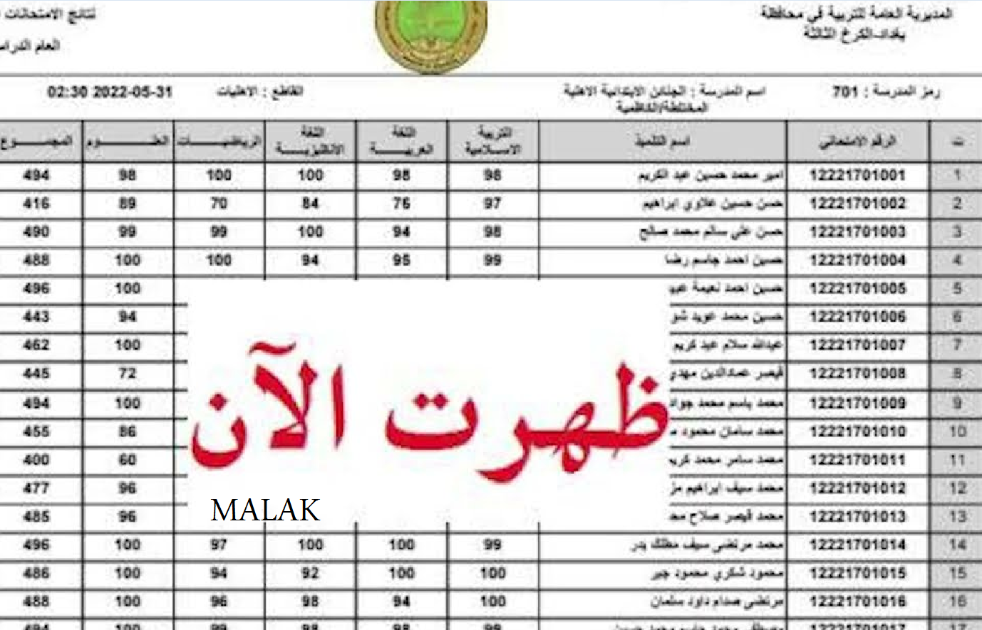 شوفها حالا.. رابط نتائج الثالث متوسط 2024 الدور الثالث في العراق لجميع المحافظات