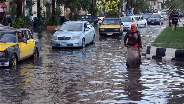 نوة المكنسة تسبب في كوارث بالإسكندرية.. شاهد ماذا حدث في جامعة الإسكندرية الأهلية!