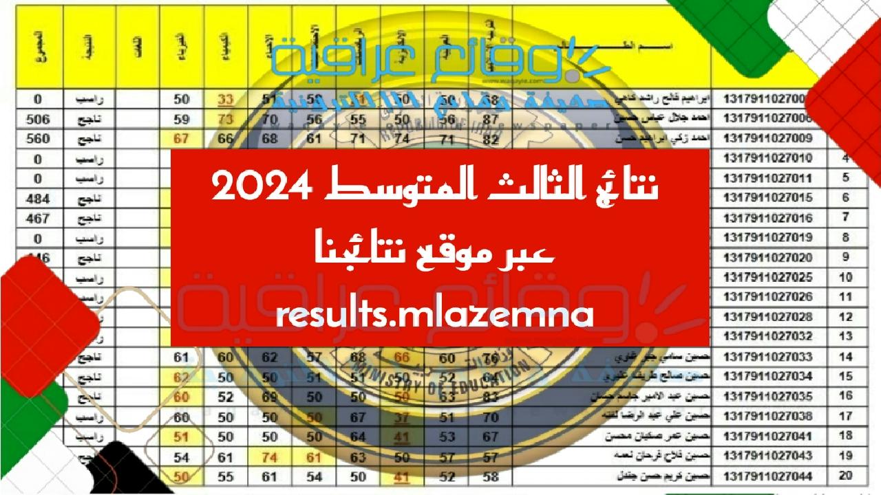 اكتشف الآن! نتائج الثالث المتوسط 2024 الدور الثالث متاحة عبر موقع نتائجنا results.mlazemna